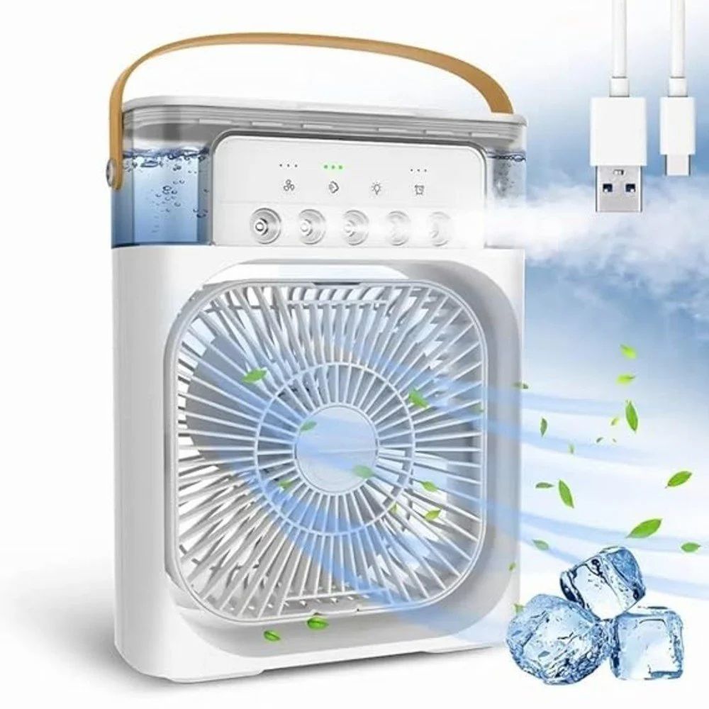 Portable Mini Air Conditioner Evaporative Cooler Fan Water (Plastic)