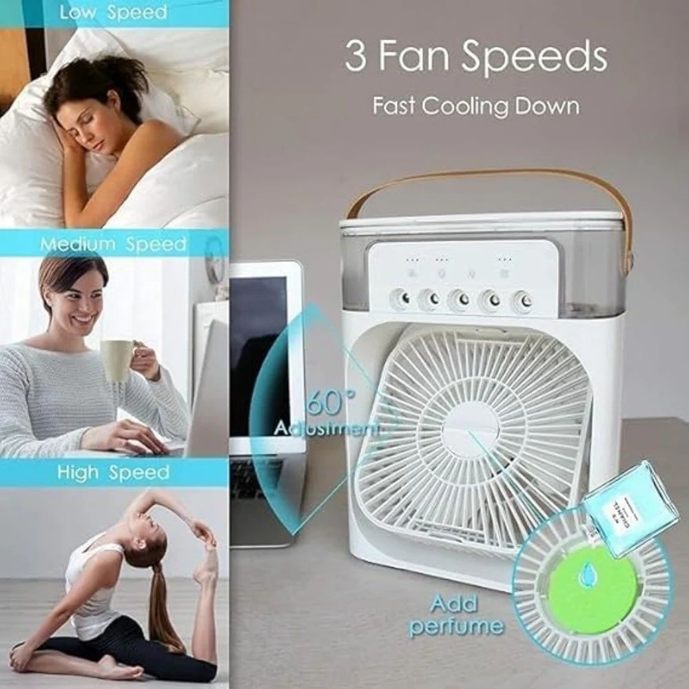 Portable Mini Air Conditioner Evaporative Cooler Fan Water (Plastic)